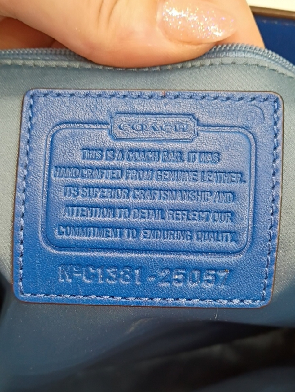 Coach Blue Poppy Blaire Tote - Picture 10 of 13